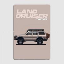 Klasikiniai automobiliai Land Cruiser 80 Retro plakatas Metalo ženklas Garažo klubas Vidaus patalpos Sienų dekoras Individualus skardinis Namų dekoras 20x30cm（7.8x11.8inch）