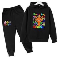 Sprunki vaikiški drabužiai Hoodies+kelnės Amžius 2-12 Berniukas Mergaitė Incredibox Anime figūrėlės Megztinis Pavasaris Ruduo Megztinis vaikams Rinkiniai 110