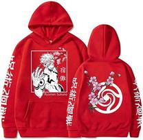 Anime Jujutsu Kaisen Yuta Okkotsu Hoodies Men Harajuku Manga Casual Long Sleeve Women Sweatshirts L raudona