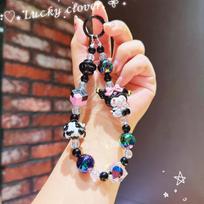 Mielas Sanrio Hello Kitty Kuromi Melody Cinnamorol Telefono Grandinėlė Raktų Pakabukas Telefono Dėklo Grandinėlė Kameros Dekoracija Pakabukas Rankomis Pieštas Karoliukas