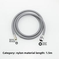 50cm/60cm/85cm F1/2 M15*1 Nailoninis pintas lankstus vandens žarna virtuvės ištraukiamam maišytuvui besisukantis vamzdelis Juoda Pilka Vandentiekis gray