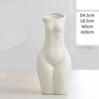 Nordic Style Ceramic Human Body Vase – Modern Art Home Decor for Dried Flowers & Hydroponic Plants A