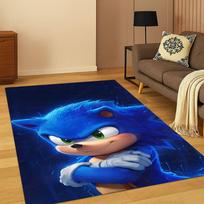 Klasikinis S-Sonic žaidimo animacinis ežiukas kilimas kilimėlis miegamajam svetainei sofai namų dekoravimui, vaikų zonos kilimėlis neslystantis grindų kilimėlis dovana 40x60cm
