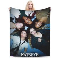 Katseye Kpop Muzika Šilta Minkšta Antklodė Vaikams Pliušinė Mėtoma Antklodė Naujoviška Sofos Lovos Flanelinė Patalynės Užvalkalas Sofos Lovos Dangtis 30x40in