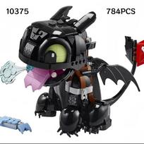 MINISO Disney 10375 Mieli augintiniai Naktinis Fury Drakonas Kaip prisijaukinti savo drakoną Statybinės kaladėlės Žaislas Kalėdinės dovanos  NO Original BOX