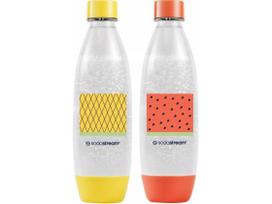 Gėrimų gazavimo aparato SodaStream vandens buteliai Fuse, 1l, 2 vnt, arbūzas/ananasas