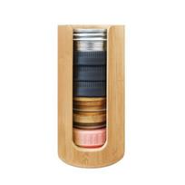 Wood Jar Lid Organizer Stackable Storage Box Mason Jar Lids Holder for Regular And Wide Mouth Canning Lids Kitchen Counter