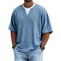 Men's Casual Collared Lightweight Breathable Short-Sleeve Shirt L