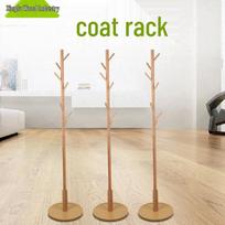 Medžio formos tvirtas medinis drabužių ir aksesuarų stovas Natural Wood - Children's Version
