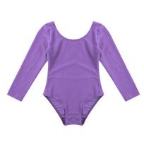 Baleto kostiumai Vaikams ilgomis rankovėmis Šokių kostiumas Gimnastika Trikota Merginų Baleto Tutu Šokių apranga 2-3 Years levanda