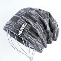 Žieminė kepurė su kepuraitėmis vyrams ir moterims Madinga megzta languota Skullies Beanie stora kepurė Add Velvet 57-59cm
