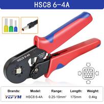 Presavimo įrankiai replės elektriniai vamzdiniai gnybtų dėžutė HSC8 10S 0,25-10mm2 6-4B/6-6 0,25-6mm2