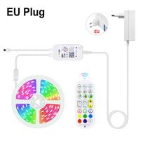 Tuya Smart Wireless WiFi LED juostinė lemputė 12V RGB 5050 Darbas su Alexa Google Home Balso valdymas RGB LED lemputės Lanksti juosta su ES arba JAV adapteriu 5M-EU