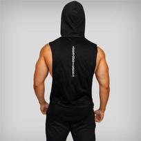 Muscleguys Muscleguys Prekės ženklo Sporto Salės Drabužiai Fitneso Gobtuvu Tankas Vyrams Kultūrizmas Stringer Tanktop Treniruočių Singletas Berankovis Gobtuvas Marškinėlis M juoda