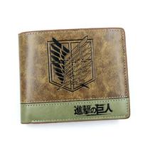 Anime Attack On Titan PU odinė vyriška piniginė Jiyuu no Tsubasa trumpa piniginė