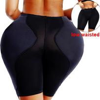 Fake Ass Hip Pads Kelnaitės Butt Lifter Enhancer Formowear Pilvą kontroliuojančios kelnaitės Moterims aukštu juosmeniu Treniruoklis Formuojantis drabužis kūno formuotojas 5XL juoda