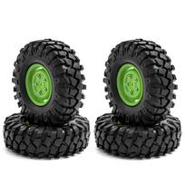 RC vikšrinės guminės padangos RC automobilių padangos su ratlankiais keitimas 1/10 Traxxas TRX4 Axial type 1 žalia