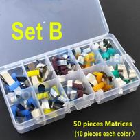 1 rinkinys Dantų metalo matricos matricų juosta be laikiklio su guminiu laikikliu Dantų ortodontinės medžiagos matrica 1 set B