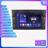 Hizpo Carplay 4G-LTE 8Core 2Din Android Car Radio GPS, skirtas Opel Astra HJ Vectra Vauxhall Antara Zafira Corsa CD Vivaro Meriva Veda AutoRadio HeadUnit S1 3G 32G Black