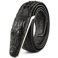 Plyesxale prekės ženklo vyriški diržai prabangūs odiniai dizainerių diržai vyrams aukštos kokybės Ceinture Homme Crocodile Cinturones Hombre 115cm juoda
