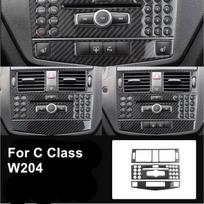 Skirta Benz C Class W204 Priedai Anglies pluošto stiliaus automobilio interjeras Centrinė konsolė Prietaisas kintamosios srovės oro išleidimo angos skydelio CD viršelio lipduko apdaila Model A