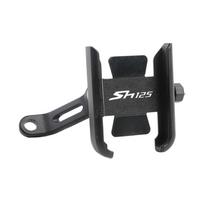 Aliuminio mobiliojo telefono laikiklis Honda SH125i SH150i SH 125i 150i SH125 SH150 2006- 2018 Motociklui Mirror type Black