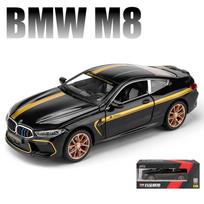 1:24 Scale M8 modelio automobilis, cinko lydinio ištraukiamas žaislinis automobilis su garsu ir šviesa, skirtas vaikams berniukui 1/24-20.5x9.3x6cm juoda