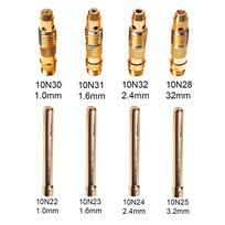 8 vnt. WP17 18 26 suvirinimo degiklio 1.0/1.6/2.4/3.2mm TIG collet ir collet korpusas volframo elektrodas 10N22 10N23 10N24 10N25 10N30 10N31 10N32 10N28 1.6mm