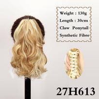LISI HAIR sintetinis trumpų bangų užsegimas į uodegą, plaukų uodegos priauginimas 12 colių šviesiaplaukė ponio uodega, skirta moterims kasdieniniam vakarėliui 30cm