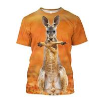 Nauji Australijos kengūrų marginti vyriški marškinėliai Kawaii gyvūnų grafiniai marškinėliai Laisvalaikio Harajuku mados drabužiai 6XL