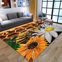 Puikūs Mandala gėlių 3D spausdinimo kilimai svetainės miegamojo dekoravimui Minkštas flanelinis Namų lovos grindų kilimėlis Žaidimų zonos kilimėliai 80x120cm