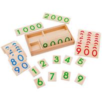 Mediniai Montessori skaičiai 1-9000 vaikams Mokymosi kortelės Matematikos mokymo priemonės Ikimokyklinio amžiaus vaikai Ankstyvasis ugdymas Edukaciniai žaislai