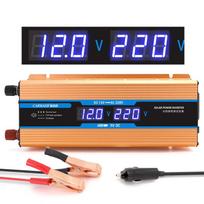 Naujas keitiklis 12v / 24v / 48V / 60V į AC 220v 2200W galios keitiklis modifikuotas sinusinės bangos LCD ekranas DC saulės energijos transformatorius, konverteris su akumuliatoriaus kabeliu 12V to 220V