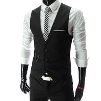 Vyriškos liemenės Slim Fit Vyriška kostiumo liemenė Vyriška liemenė Gilet Homme Kasdienė Berankovė Formali Verslo švarkas XXXL balta