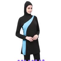 Moteriški musulmoniški kuklūs islamiški pilno dangčio Burkini paplūdimio plaukimo kostiumai XXXXXL mėlyna