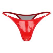 Moteriški metaliniai G-String stringai Žemo aukščio mikro kelnaitės Seksualūs apatiniai apatiniai M raudona