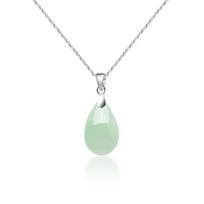 925 Sidabras Natūralus Jade Esmaldas 13 mm Sėkmės Karoliukas Pakabukas Amuletas Papuošalai Mada Aksesuarai Rankų Darbo Vyras Moteris Amuletas Dovanos 45cm
