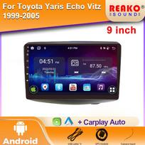 Navigacijos GPS automobilis skirtas Toyota Yaris Echo Vitz 1999-2005 Android Auto bevielis galvos blokas Carplay Multimedia IPS DVD jutiklinis ekranas 4 core 1GB+32GB carplay