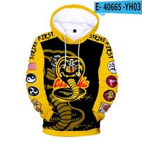 The Karate Kid Cobra Kai 3D spaudos džemperiai vyrams, moteriški sportiniai kostiumai, mada, rudens Harajuku džemperis, kasdieniai berniukų puloveriai 100