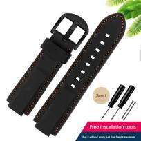 Klasikinis guminis laikrodžio dirželis timex LAIKRODŽIUI T2N720 T2N721 TW2T76300 Serija juodas Vandeniui atsparus silikoninis sportinis dirželis 24*16mm Vyriškas 24.16mm