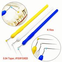 Dantų mikroskopo dildė šaknies kanalui K Files Taper 0.04 Valymo zondas Dantų endodontinis matavimas Dantų priedai 1 pc No.10