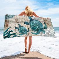 75cmx150cm aštuonkojai spausdintas paplūdimio rankšluostis greitai džiūstantis mikropluošto rankšluostis paplūdimio antklodė Marine Life 75cmx150cm