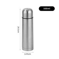 350/500/750/1000 ml Kavos termoso terminio vandens butelis arbatai karštiems ir šaltiems gėrimams nerūdijančio plieno vakuuminiu sandarumu izoliuoti termoso vandens kolbų buteliai 350ml sidabras