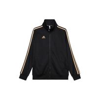 Adidas Laisvalaikio Dryžuotas Logotipas Retro Sportinė Striukė Su Apykakle Unisex Striukė Juoda Auksinė TR30JR-BG XXXL black