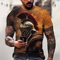 „Sparta Graphic Tee“ vyriški marškinėliai vyrams Drabužiai, dideli marškinėliai, vyriški marškinėliai, 3D spausdinimas, vasaros viršutiniai drabužiai, kasdieniai trumpomis rankovėmis gatvėje 6XL