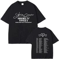 Sabrina Carpenter Short n' Sweet marškinėliai Albumas Tour Crewneck Please Please Please Short Sleeve Tee Unisex Moterų mados gatvės drabužiai L