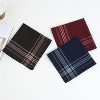 12 vnt. medvilniniai plediniai vyriški nosinės kvadratiniai dekoratyviniai kostiumai Grid Hanky 12pcs