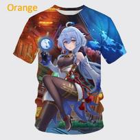 Karštas žaidimas Genshin Impact Ganyu 3D spausdinti marškinėliai vyrams moterims Cosplay trumpomis rankovėmis marškinėliai Oversized Harajuku marškinėliai viršutiniai drabužiai vaikams 5XL