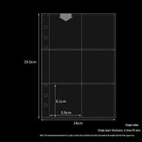 A5 Matinis Kortelių Albumo Papildymas: 3 colių 4 langelių matiniai vidiniai puslapiai A5 6-grid 10 sheets