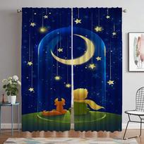 Mažasis princas Užuolaidos Miegamajam Elegantiškos Kambario Užuolaidos 2 Vnt. Blackout Užuolaida Helovino Dekoracija Užuolaidos Sienelė Vaikas W50xH70cmx2pcs-CL